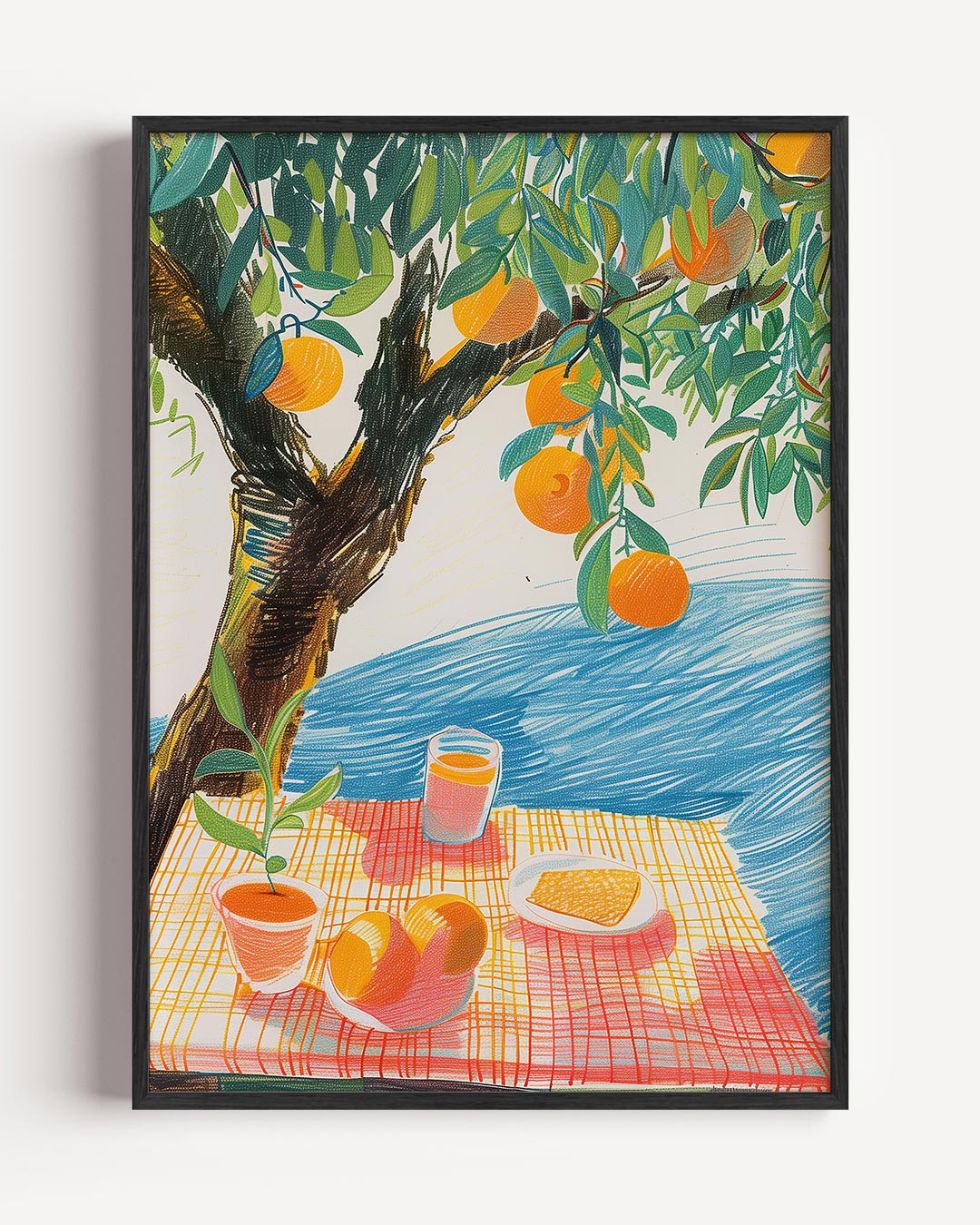Zonnige Ochtend in de Boomgaard Poster-WallArtistic