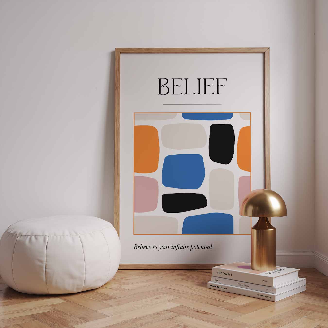 Kleurrijke Inspiratieposter Belief Poster