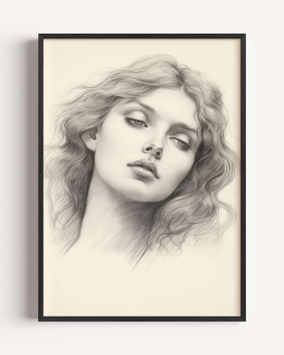 Dromerige Illustratie van een Vrouw Poster-WallArtistic