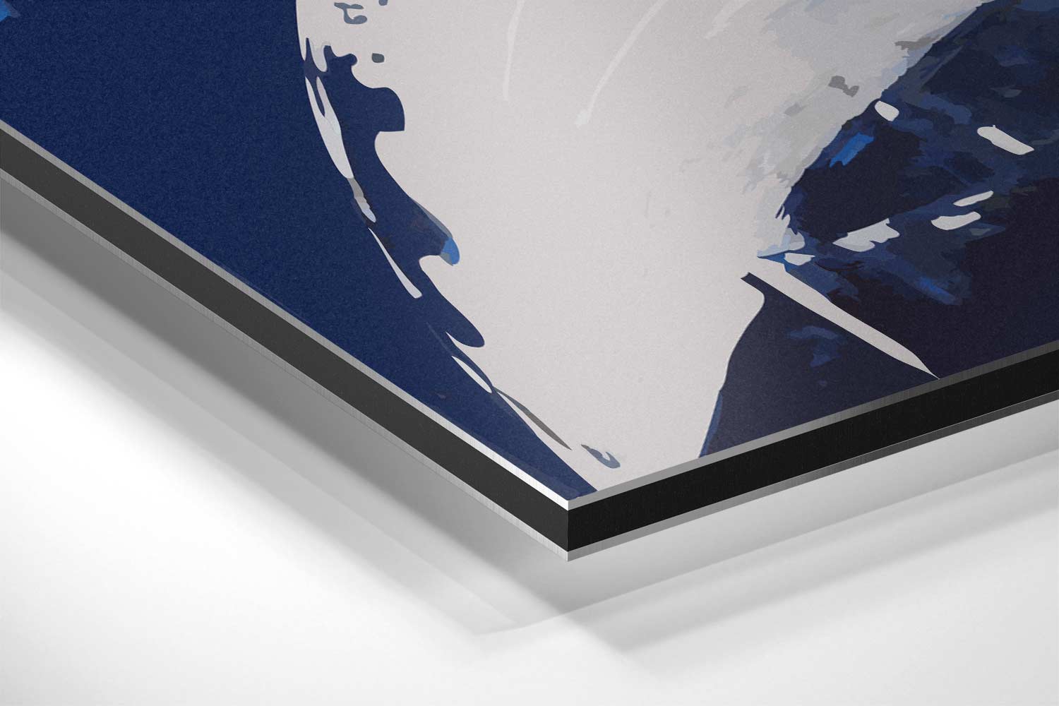 Expressieve Blauwe Abstractie Kunstwerk-canvas-dibond-plexiglas-wanddecoratie-WallArtistic