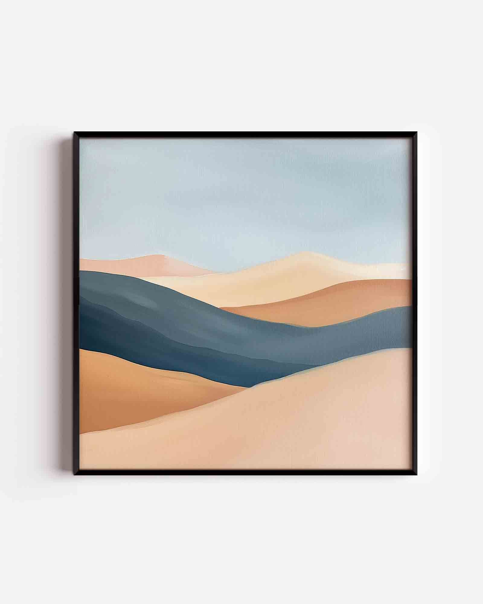 Zandduinen en lucht Poster