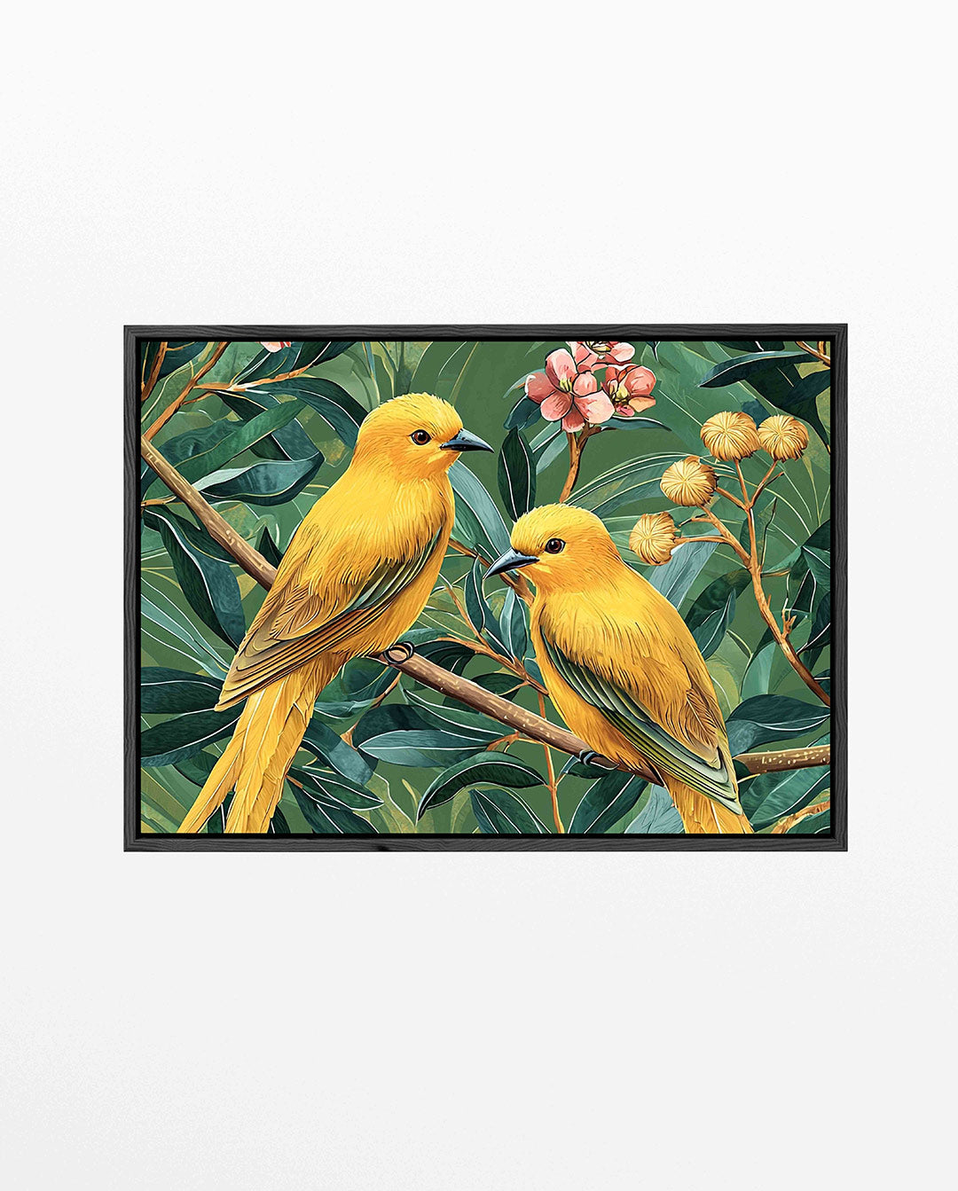 Vogels en bladeren Kunstwerk