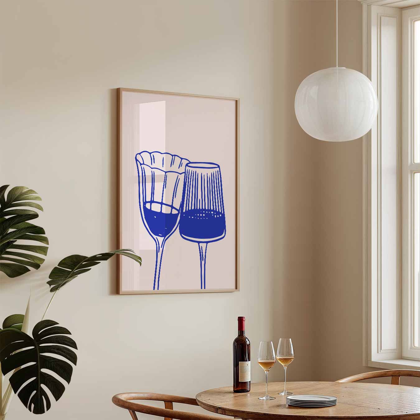 Stijlvolle Glasillustratie Poster