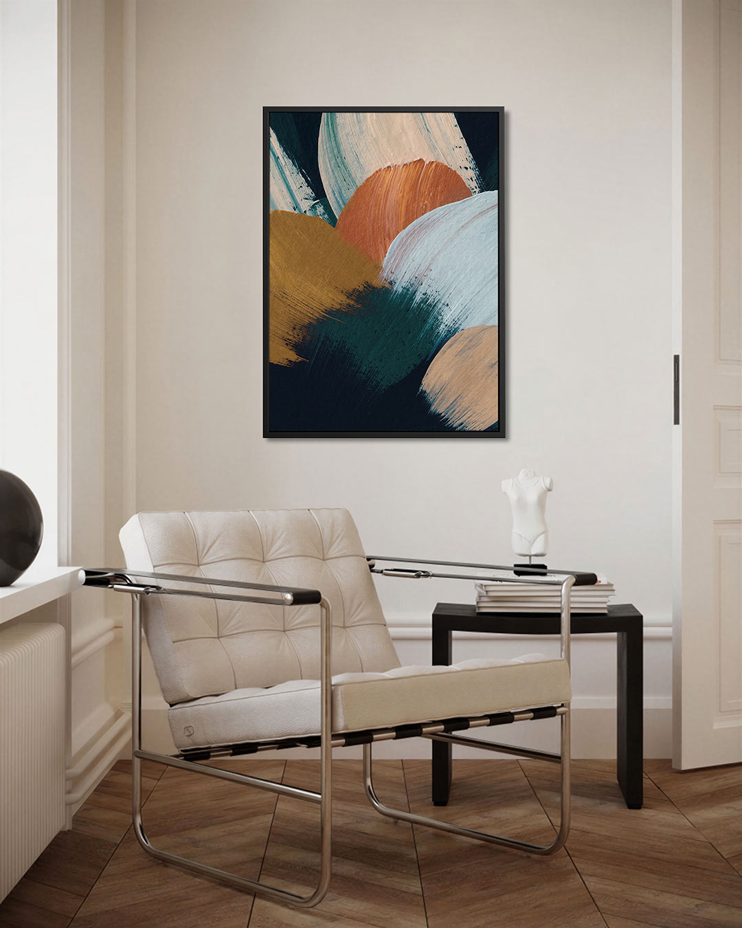 Dynamische kleurencompositie Kunstwerk