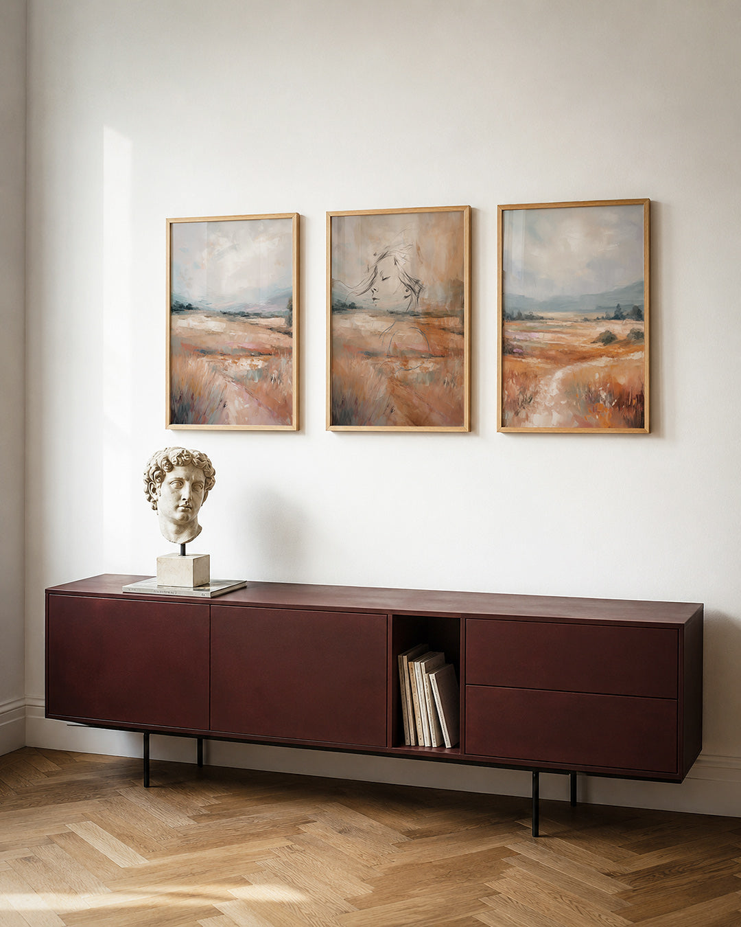 Zachte landschapstinten Posterset