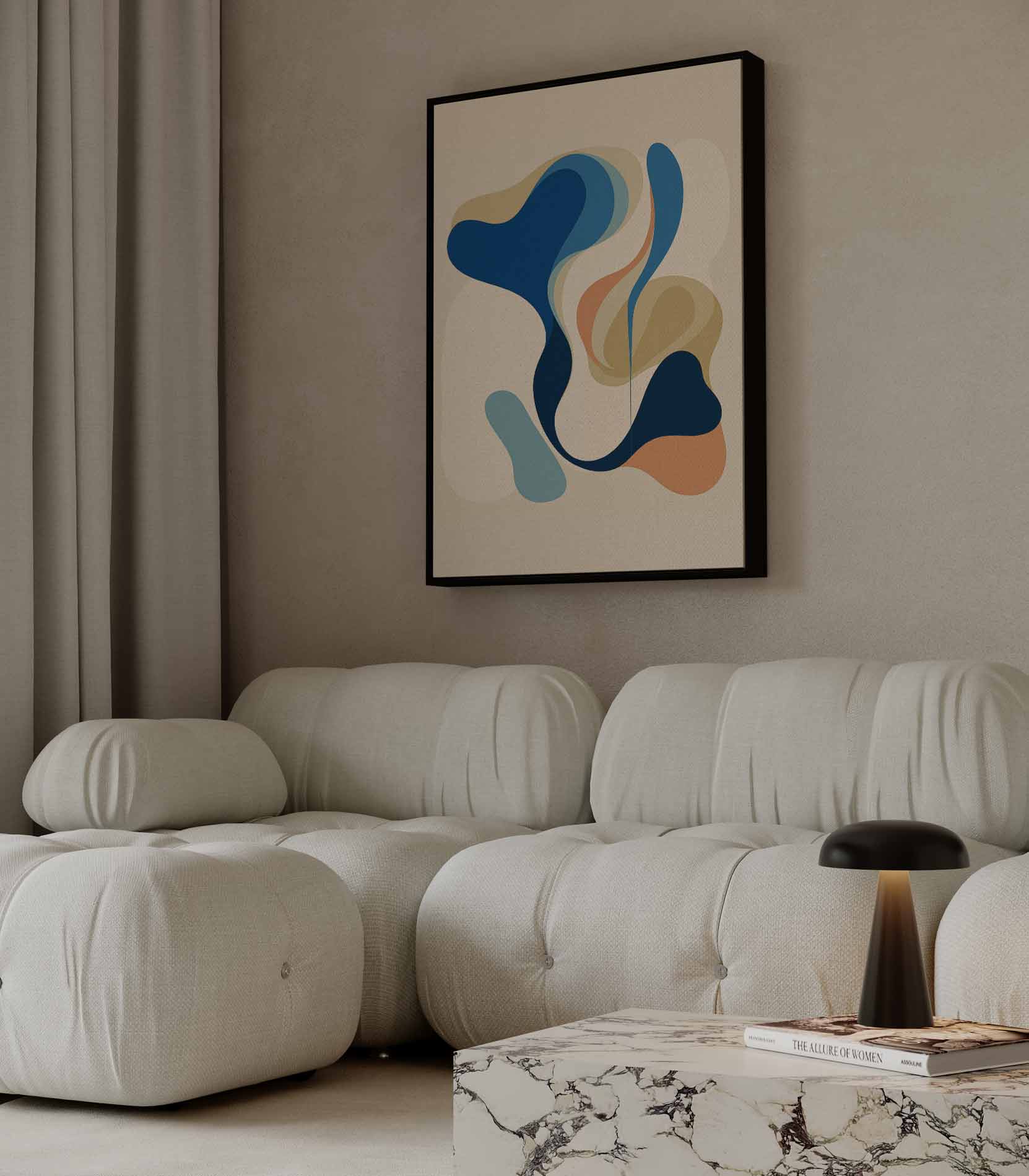 Kleurig Stromen Kunstwerk-canvas-dibond-plexiglas-wanddecoratie-WallArtistic