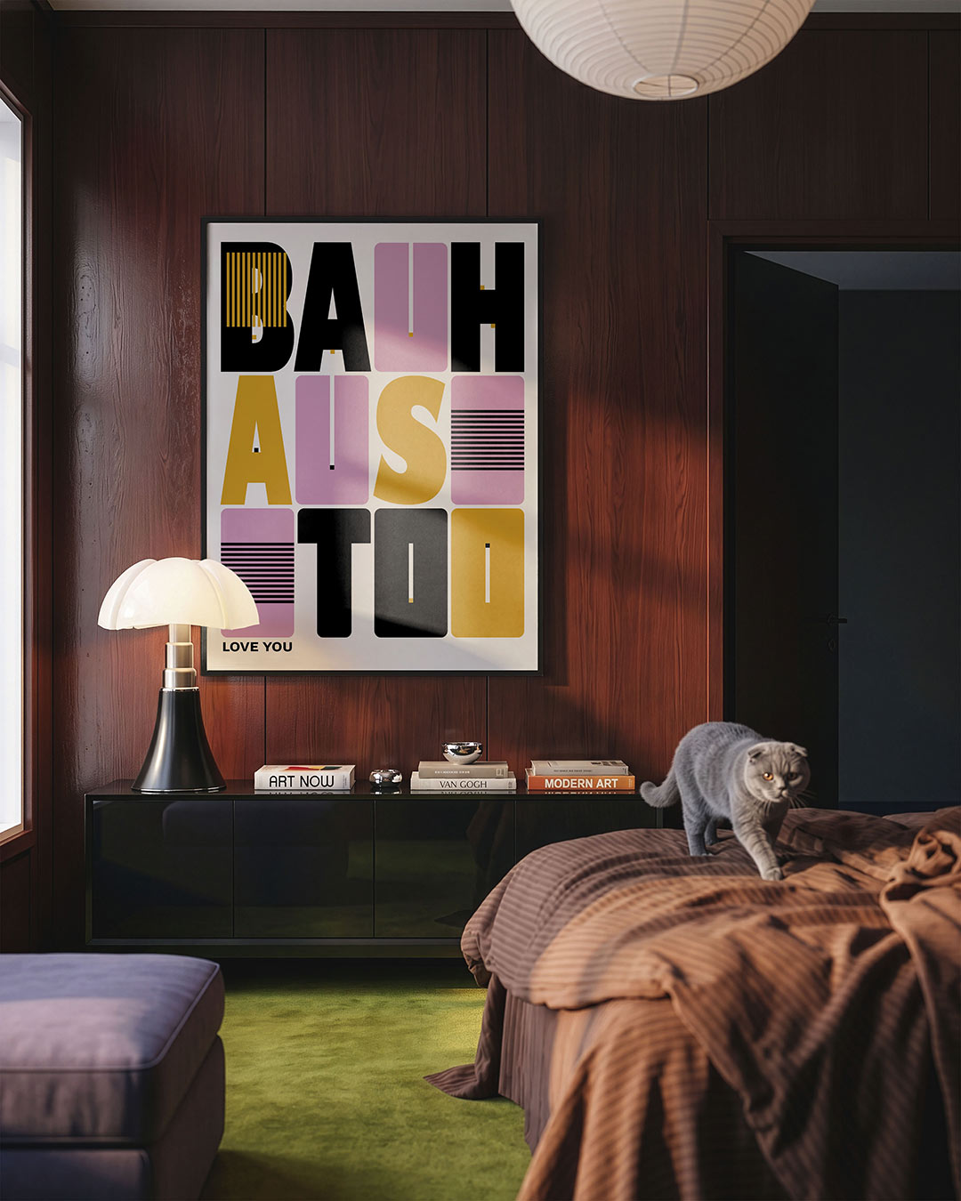 Typografisch lijnenspel Poster