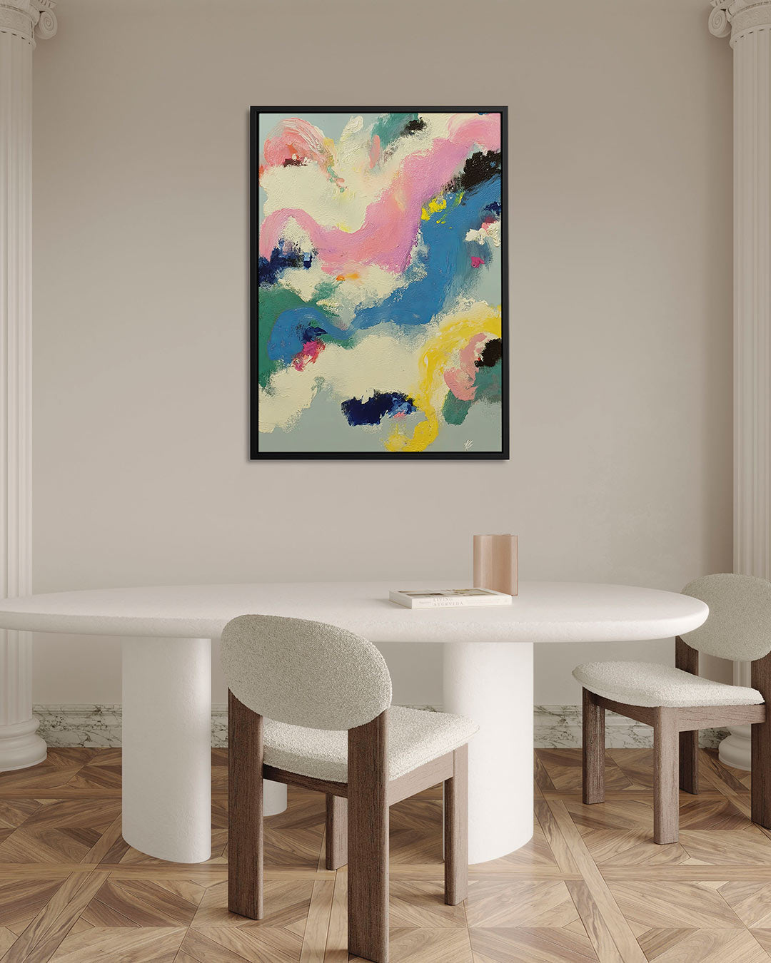 Dynamische kleurenexplosie Kunstwerk