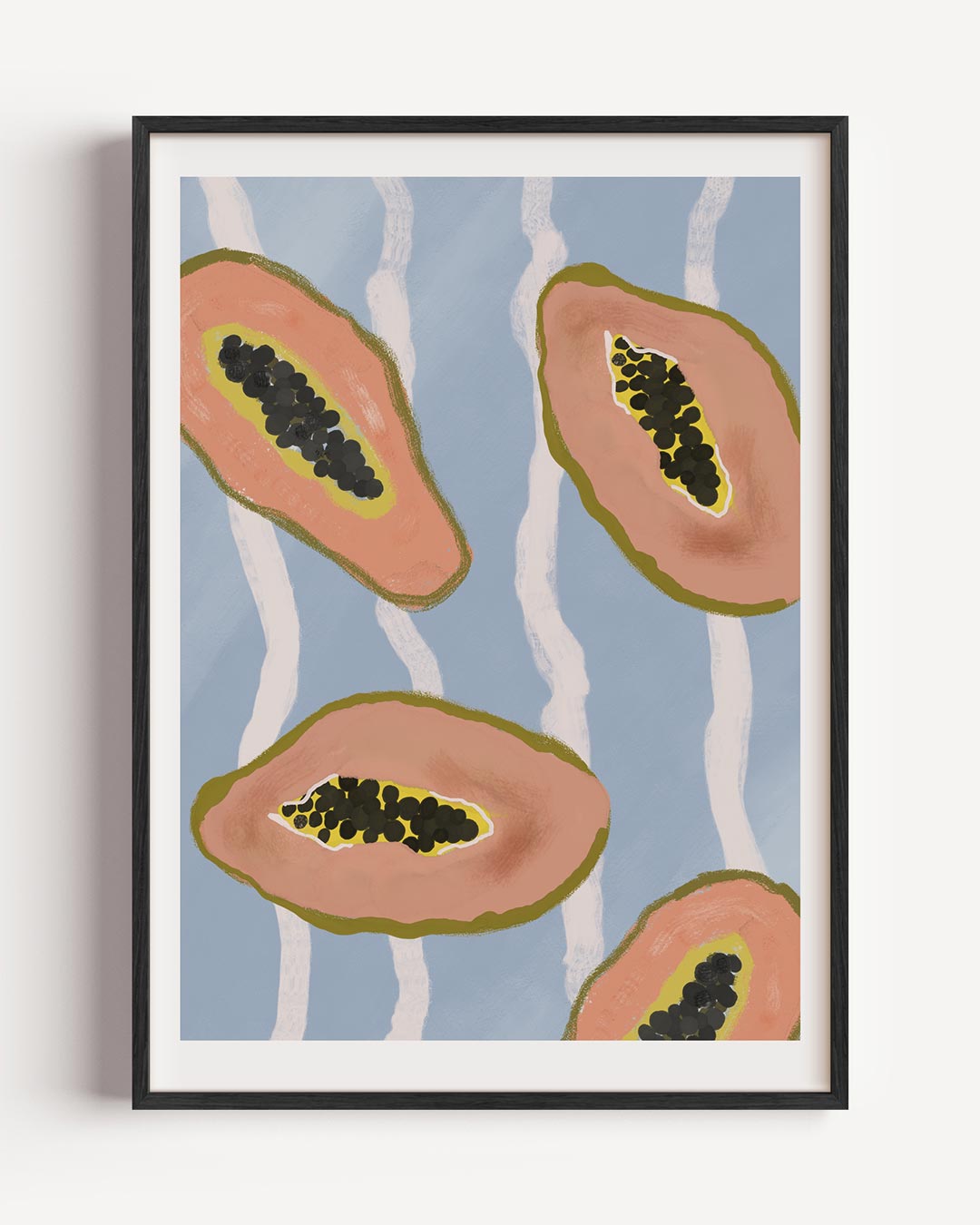 Tropische Papaya Paradijs Poster-WallArtistic