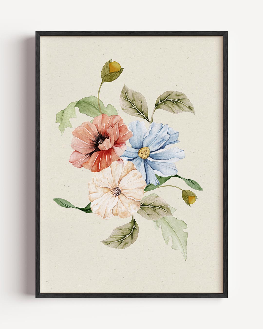 Waterverf Bloemenpracht Poster-WallArtistic