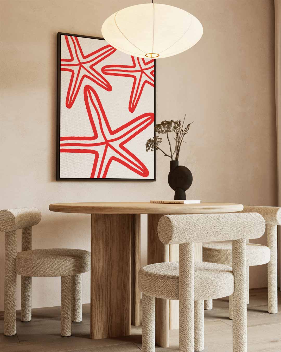 Zee Sterren Illustratie Kunstwerk-canvas-dibond-plexiglas-wanddecoratie-WallArtistic
