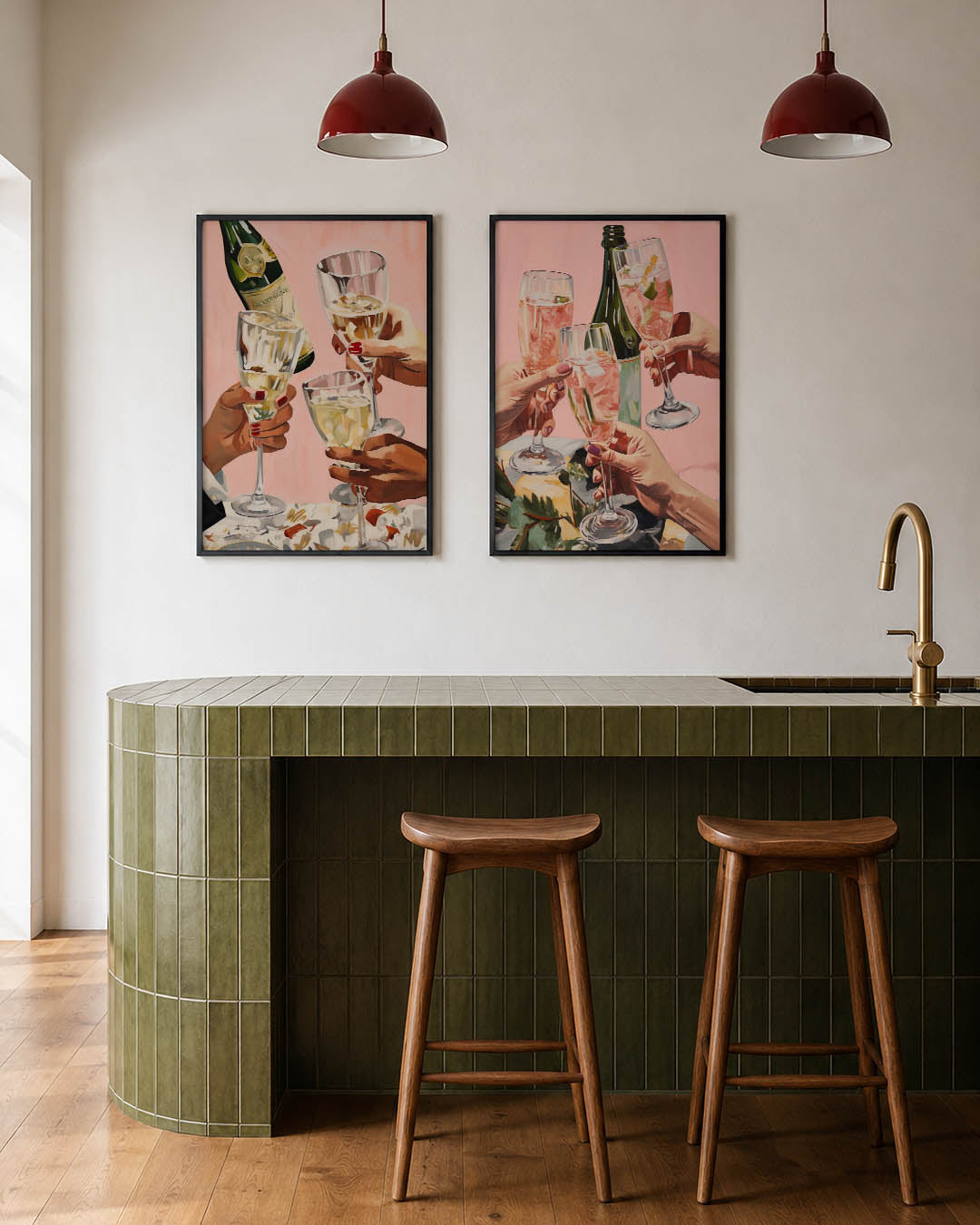 Bubbels en toast Posterset