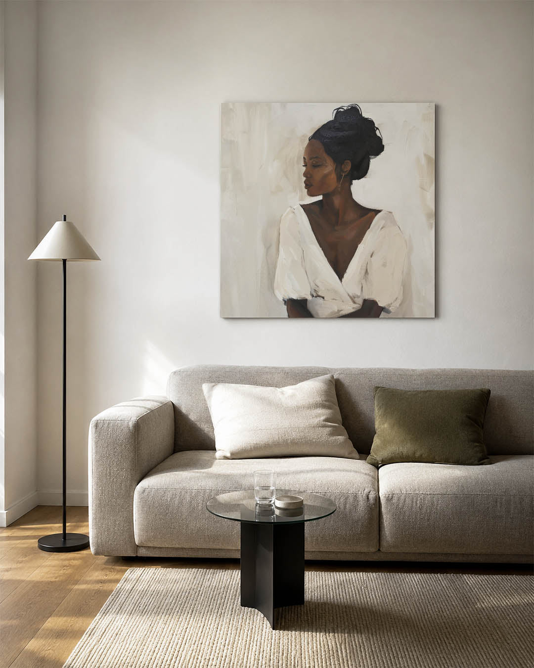 Dromerige vrouw Kunstwerk
