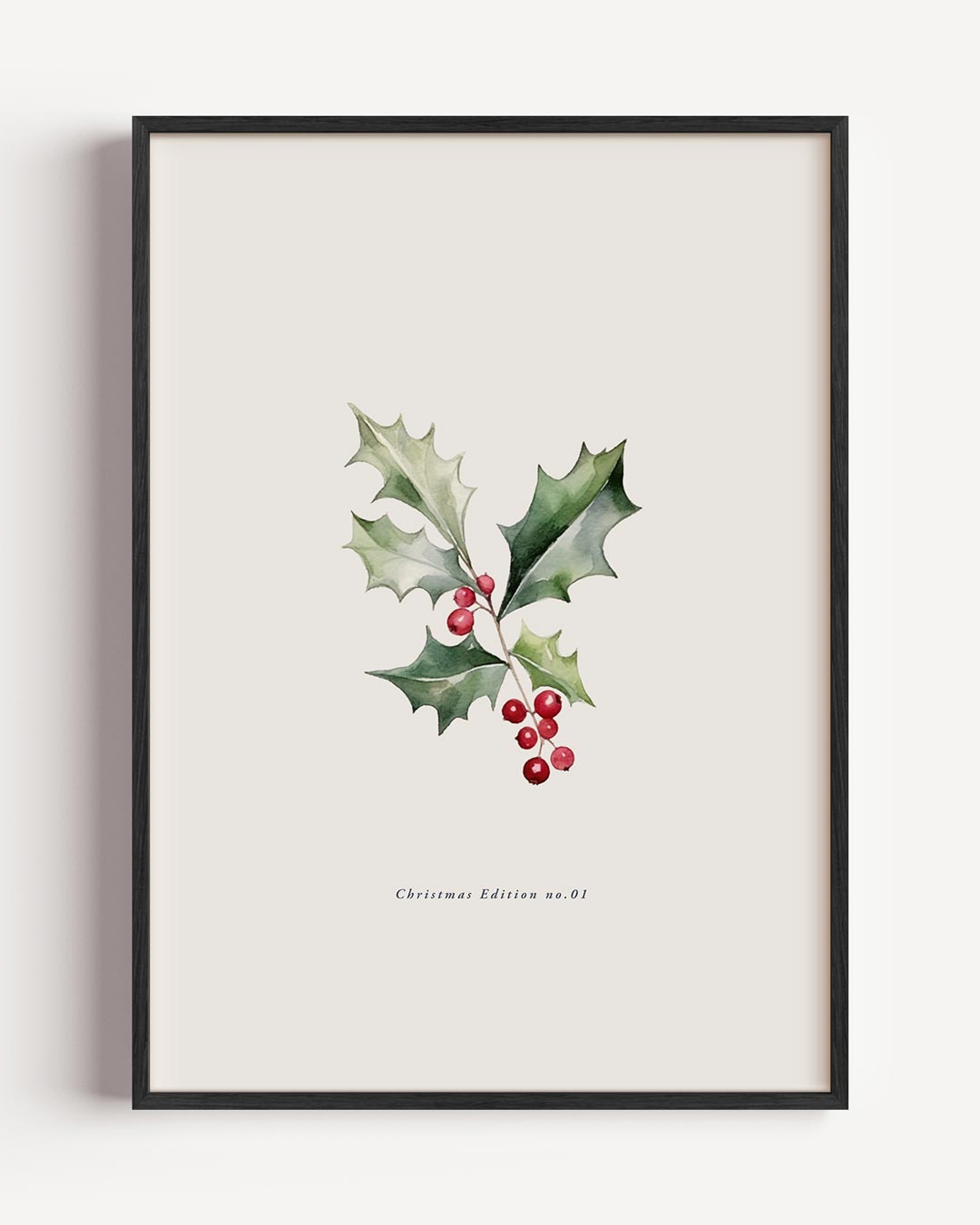Kerstmistletoe Waterverf Poster-WallArtistic