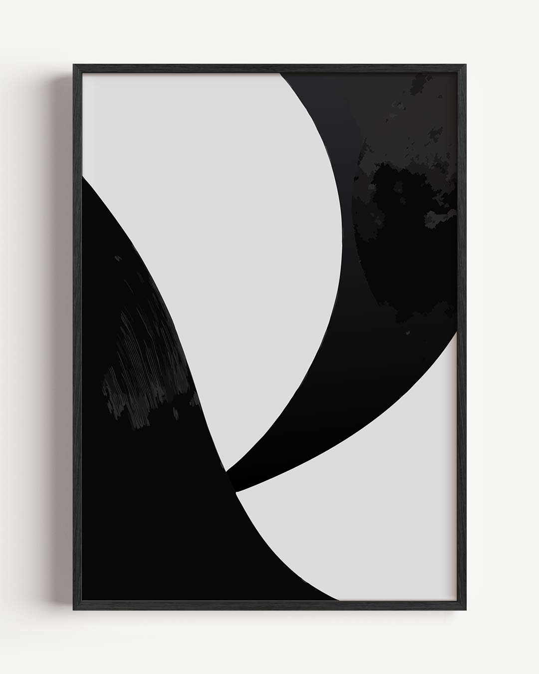 Stijlvolle Zwart-Wit Abstracte Kunstposter