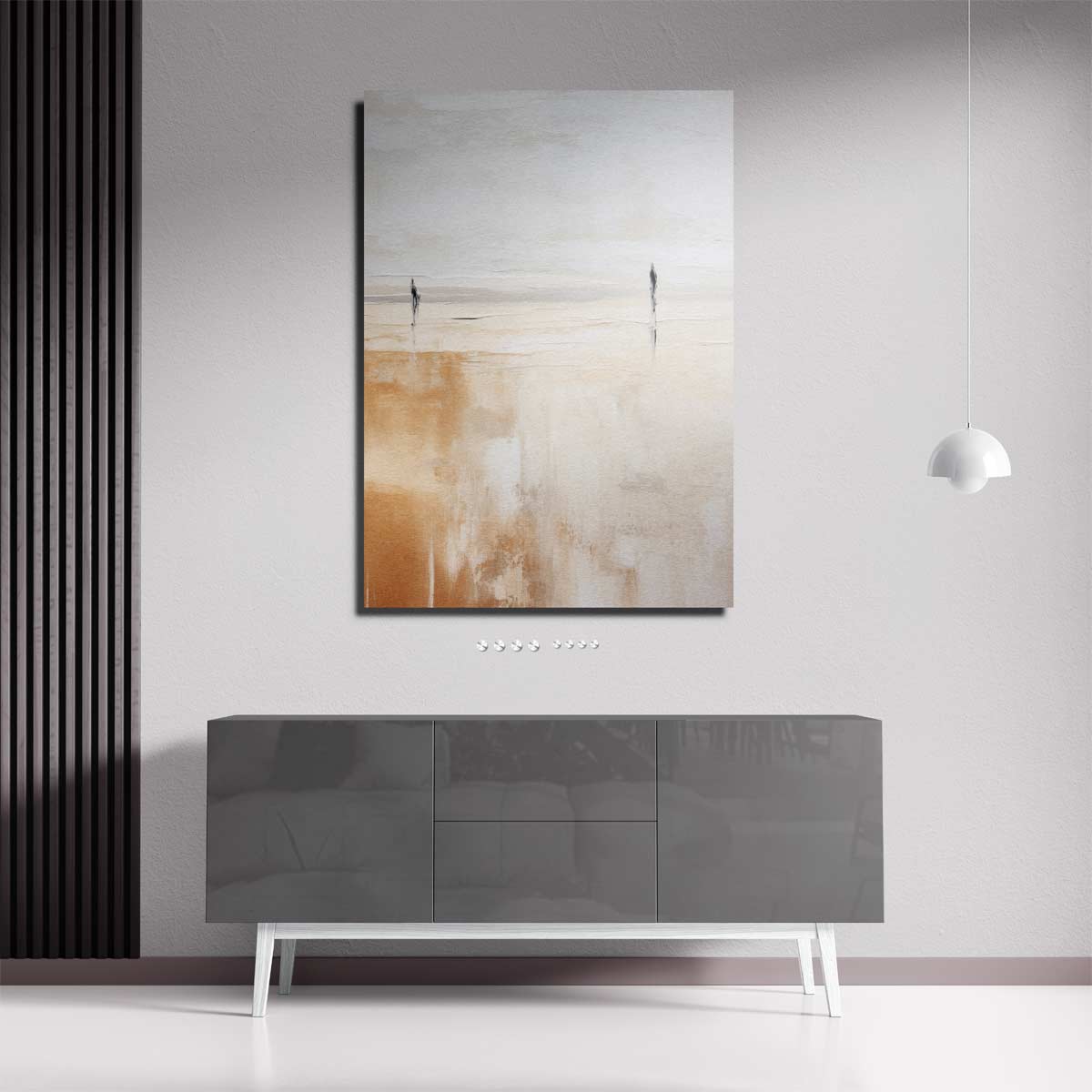 Wandelingen op het Strand Kunstwerk-canvas-dibond-plexiglas-wanddecoratie-WallArtistic