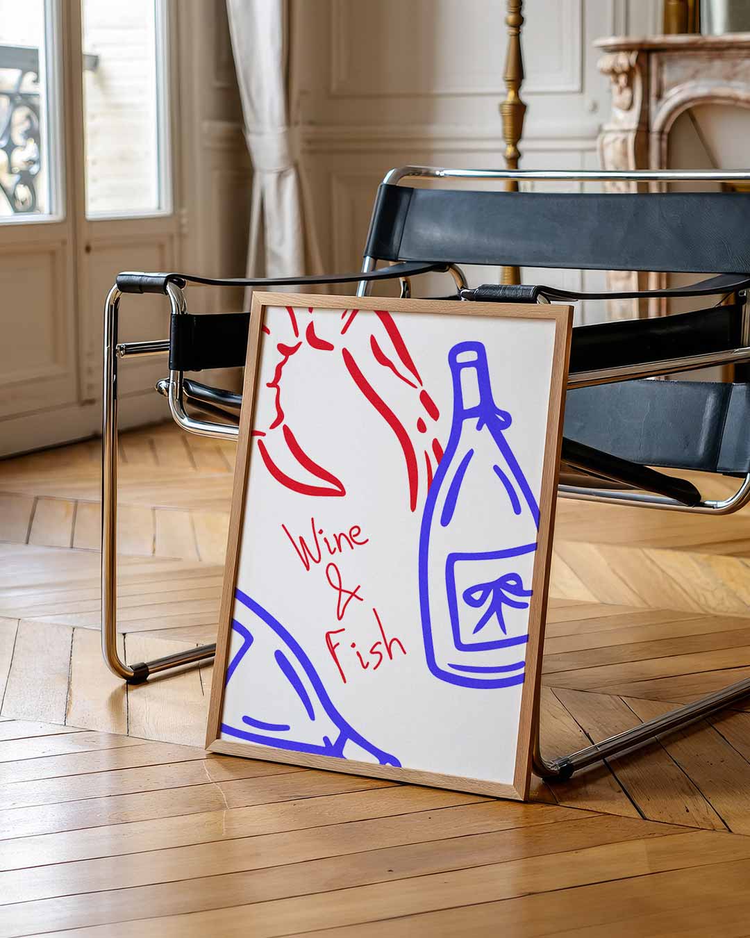 Wijn & Vis Poster
