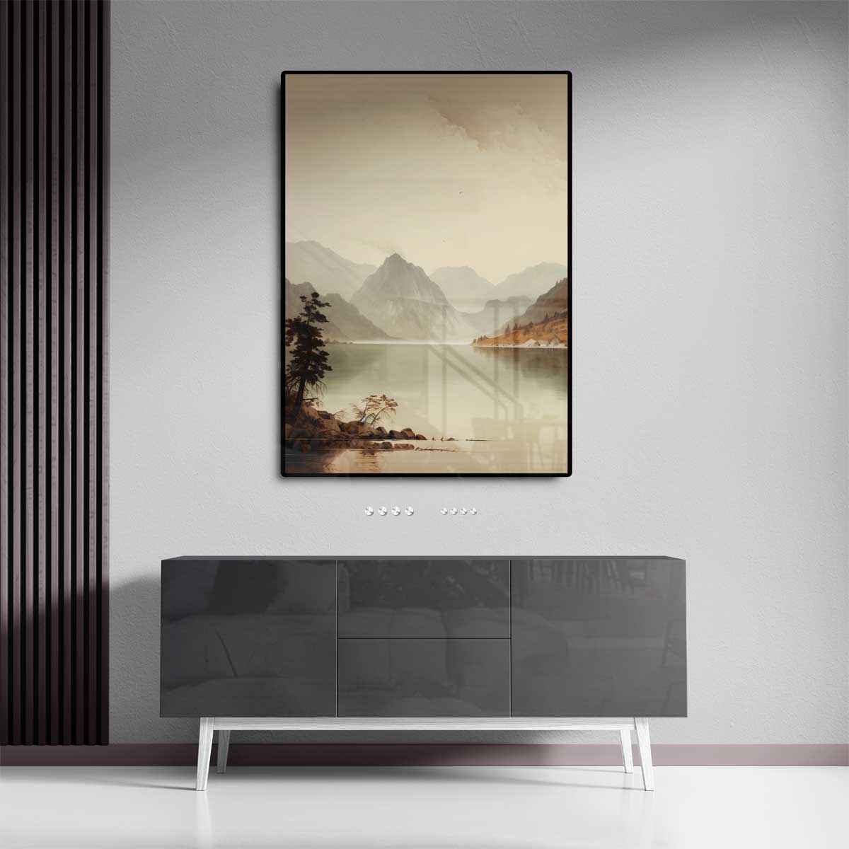 Droomachtig Berglandschap Kunstwerk-canvas-dibond-plexiglas-wanddecoratie-WallArtistic