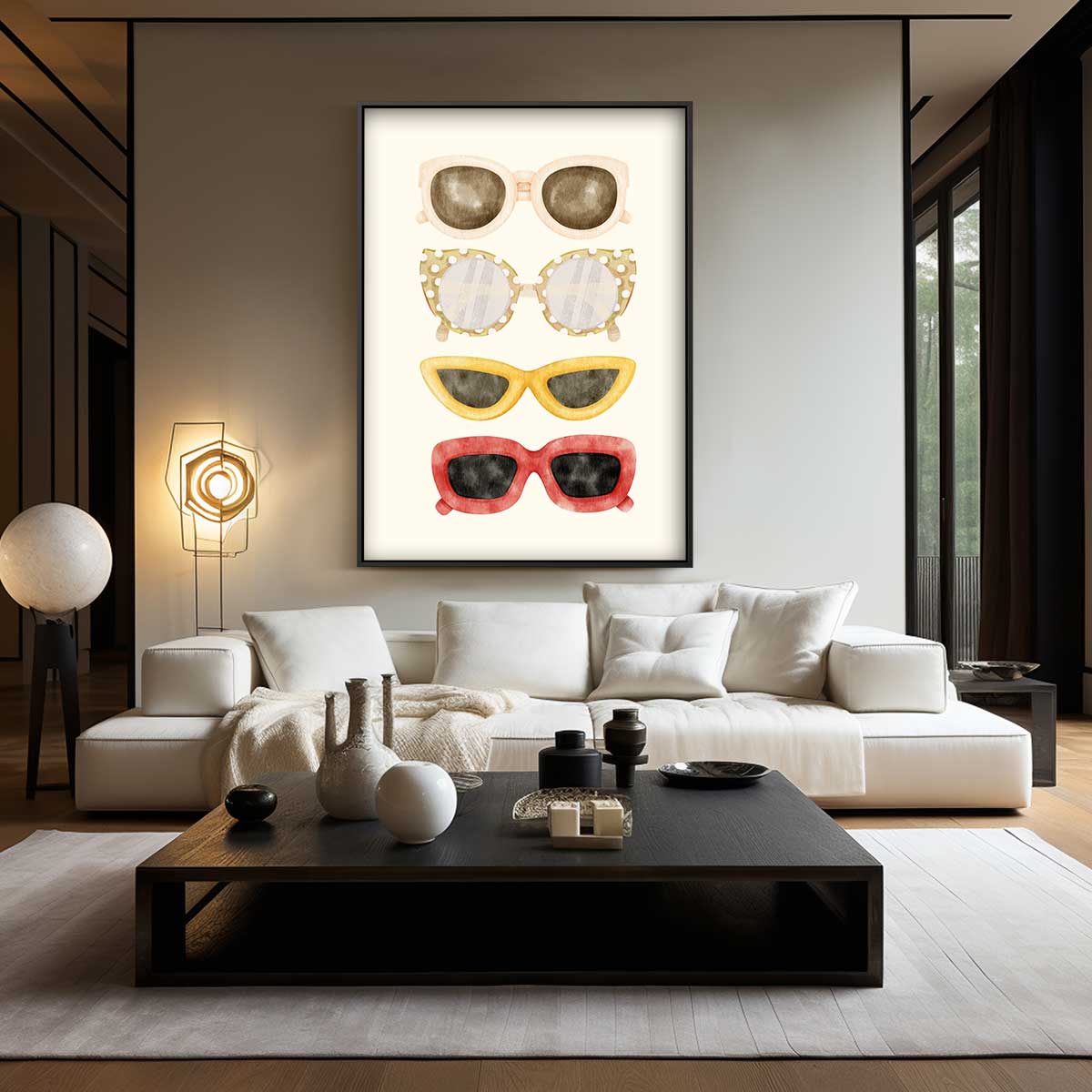 Kleurrijk Brillenavontuur Kunstwerk-canvas-dibond-plexiglas-wanddecoratie-WallArtistic