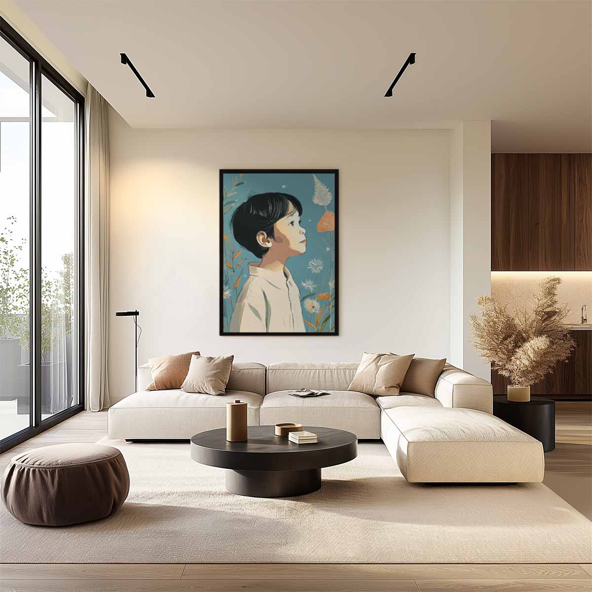 Dromerige Kinderblik Kunstwerk-canvas-dibond-plexiglas-wanddecoratie-WallArtistic