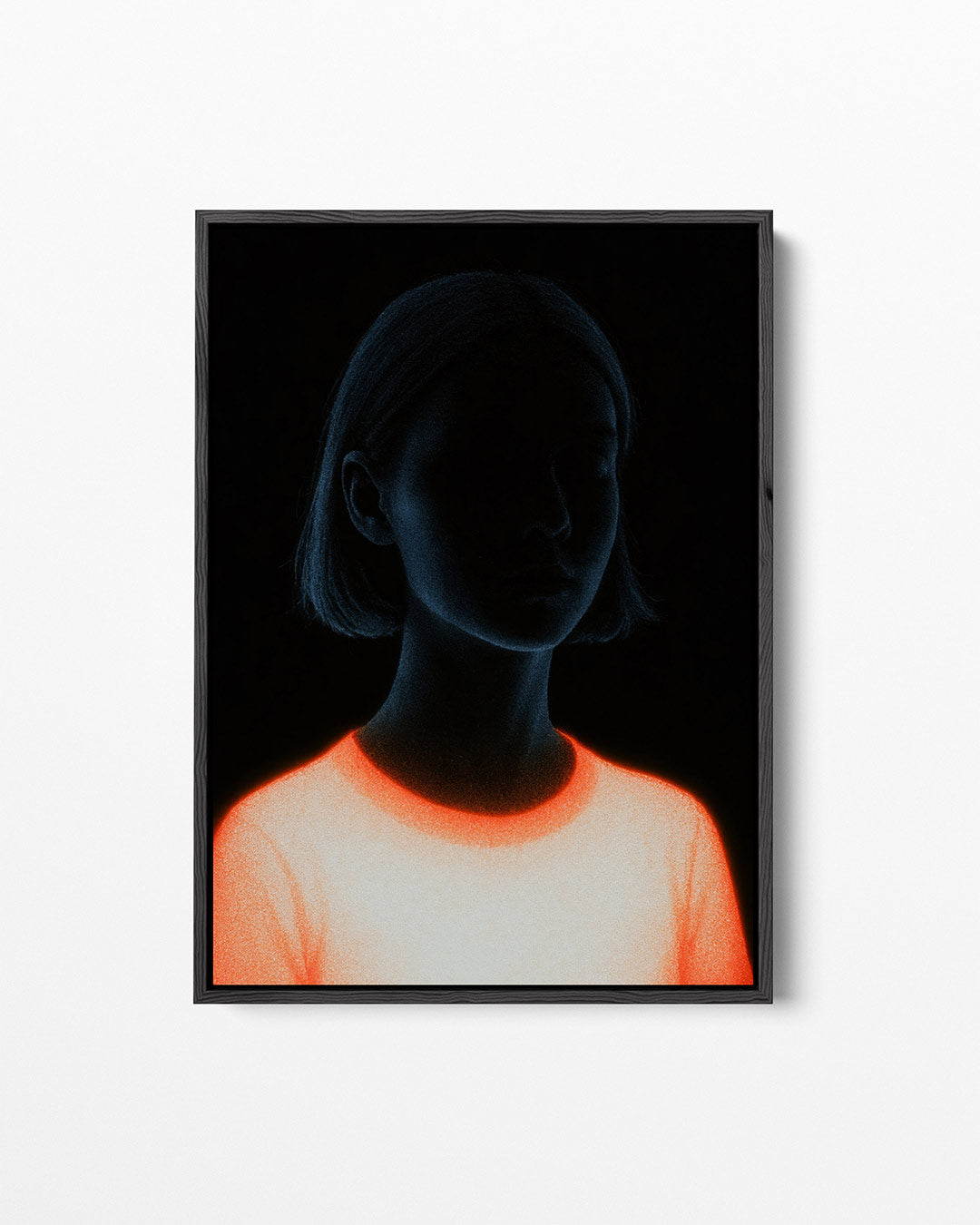 Neon silhouet portret Kunstwerk
