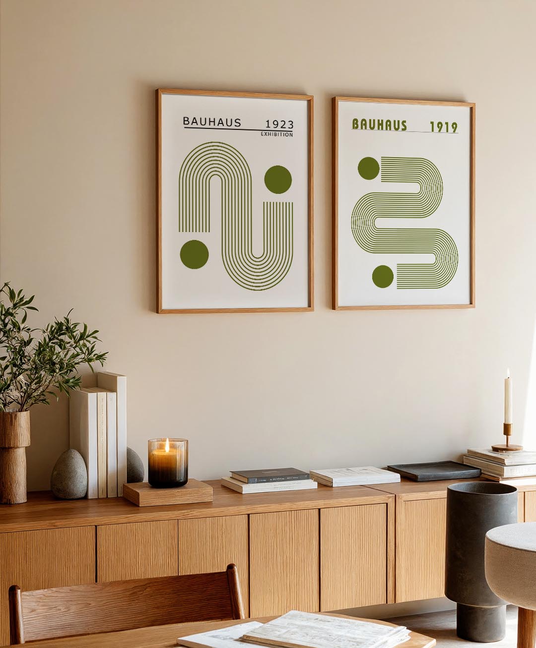 Lijnen en cirkel Posterset