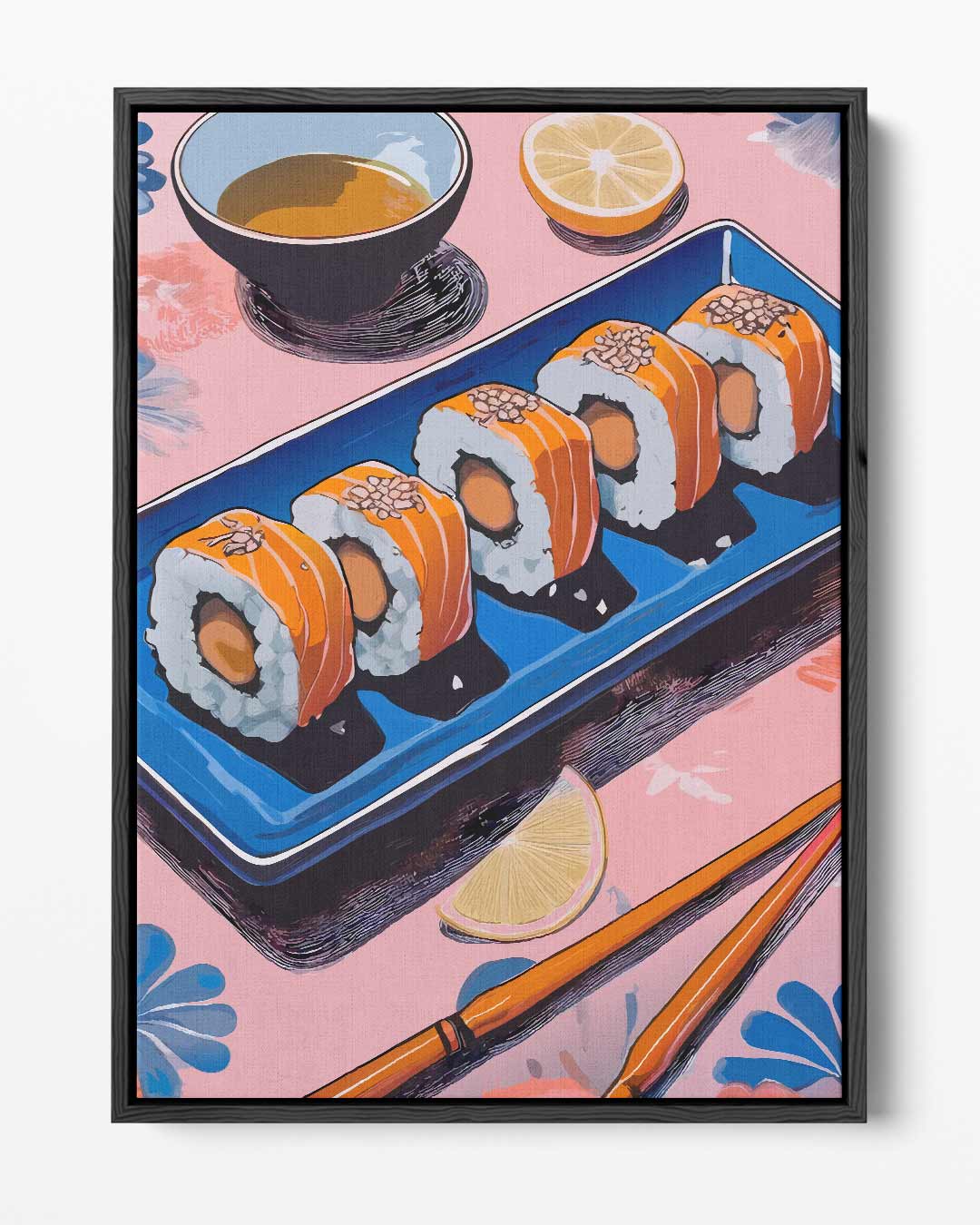Sushi Delight Schilderij Kunstwerk-canvas-dibond-plexiglas-wanddecoratie-WallArtistic
