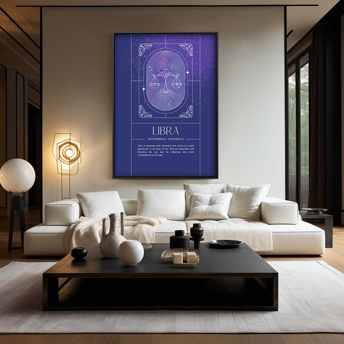Weegschaal Sterrenbeeld Poster Kunstwerk-canvas-dibond-plexiglas-wanddecoratie-WallArtistic