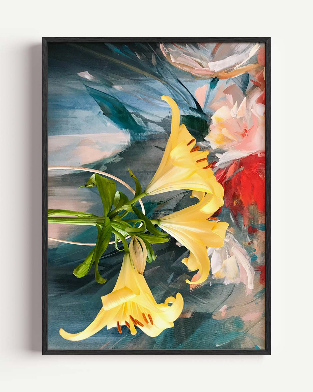 Elegante Bloemenschilderij Poster