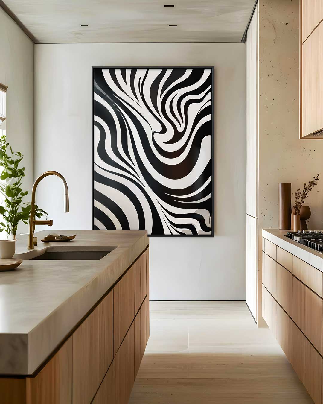 Golf van Contrast Kunstwerk-canvas-dibond-plexiglas-wanddecoratie-WallArtistic