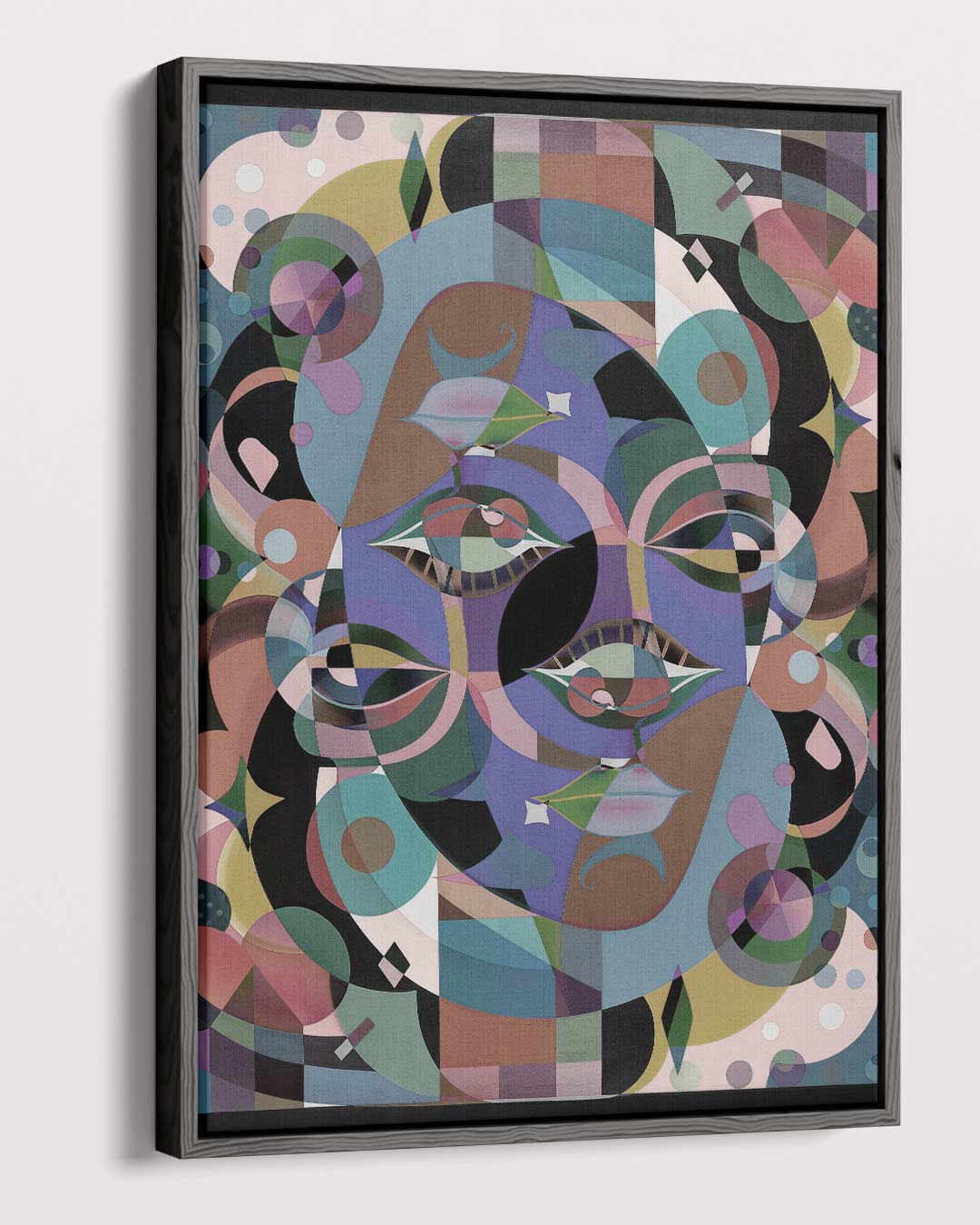 Kleurrijke Abstractie Kunstwerk-canvas-dibond-plexiglas-wanddecoratie-WallArtistic