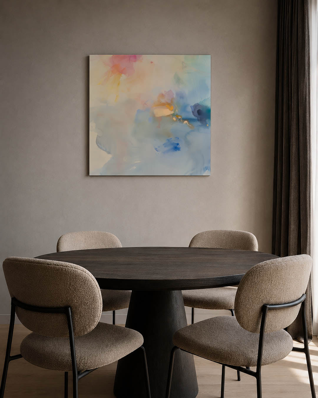Dromerige kleurencompositie Kunstwerk