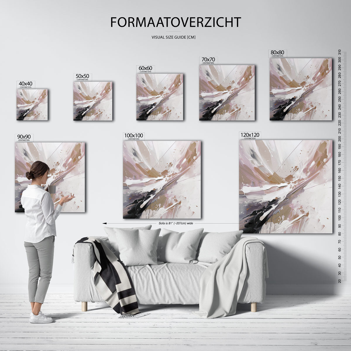 Abstracte beweging Poster