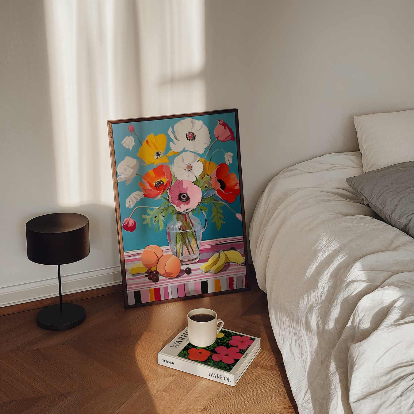 Vrolijke Bloemen en Fruit Poster