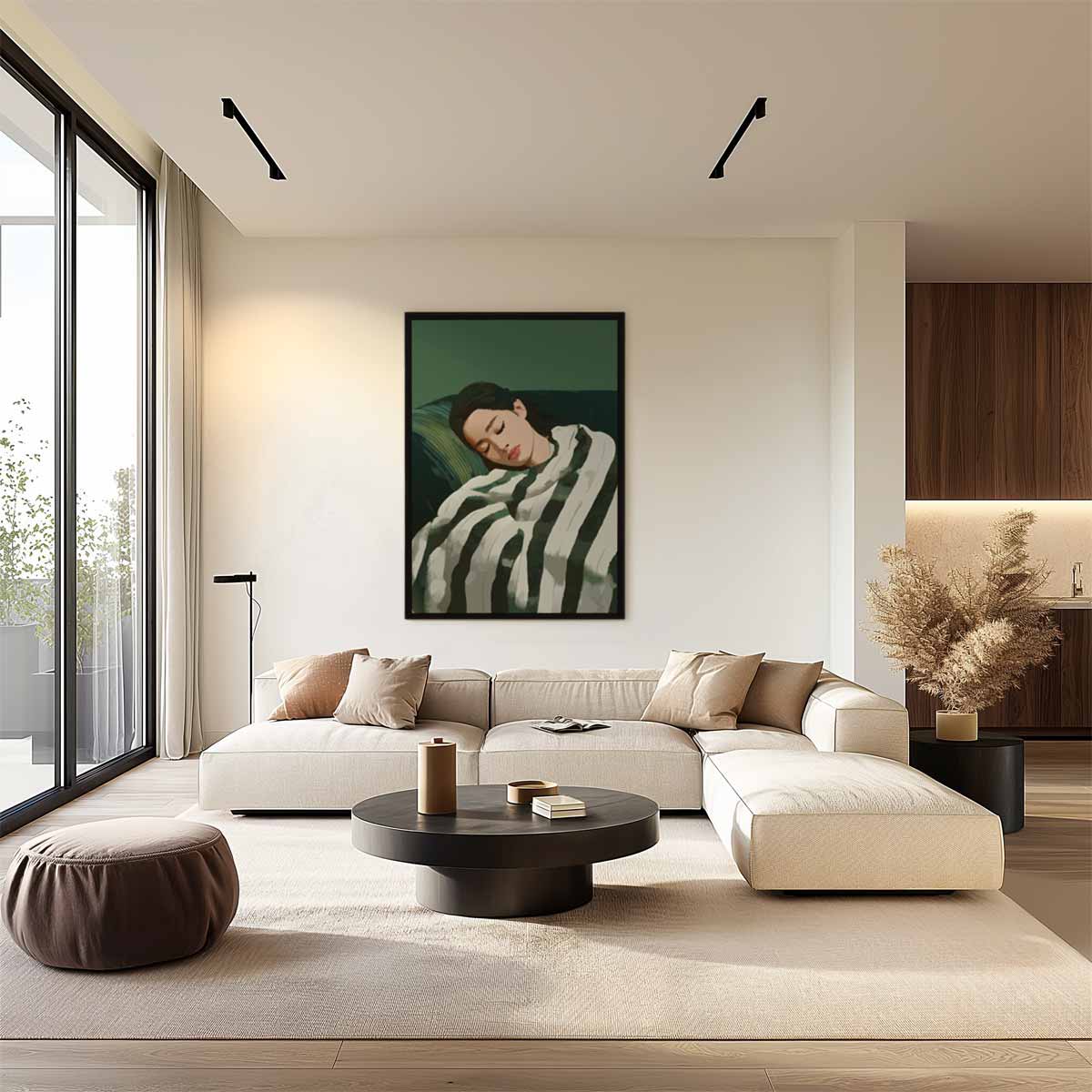 Sereen Slapend Kunstwerk-canvas-dibond-plexiglas-wanddecoratie-WallArtistic