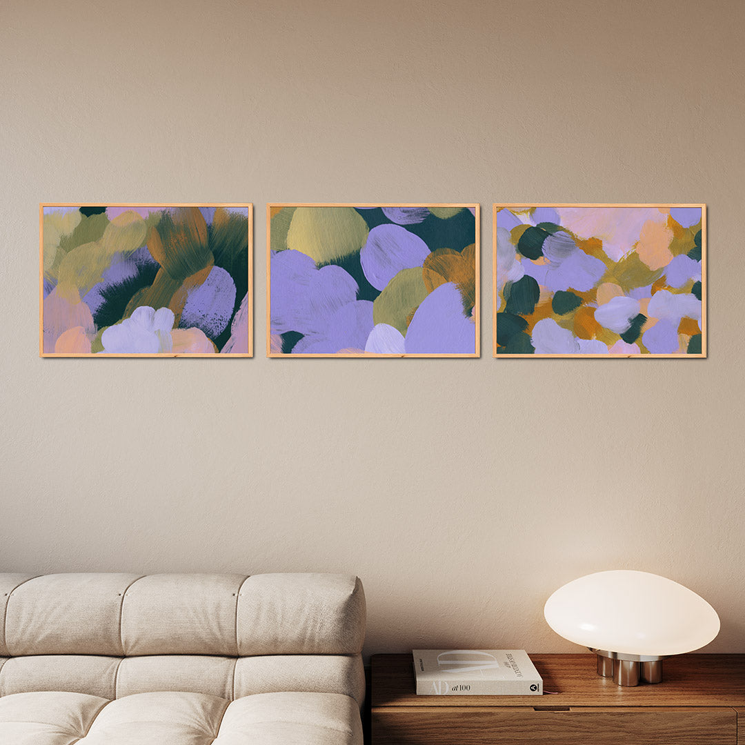 Kleurrijke vegen Posterset