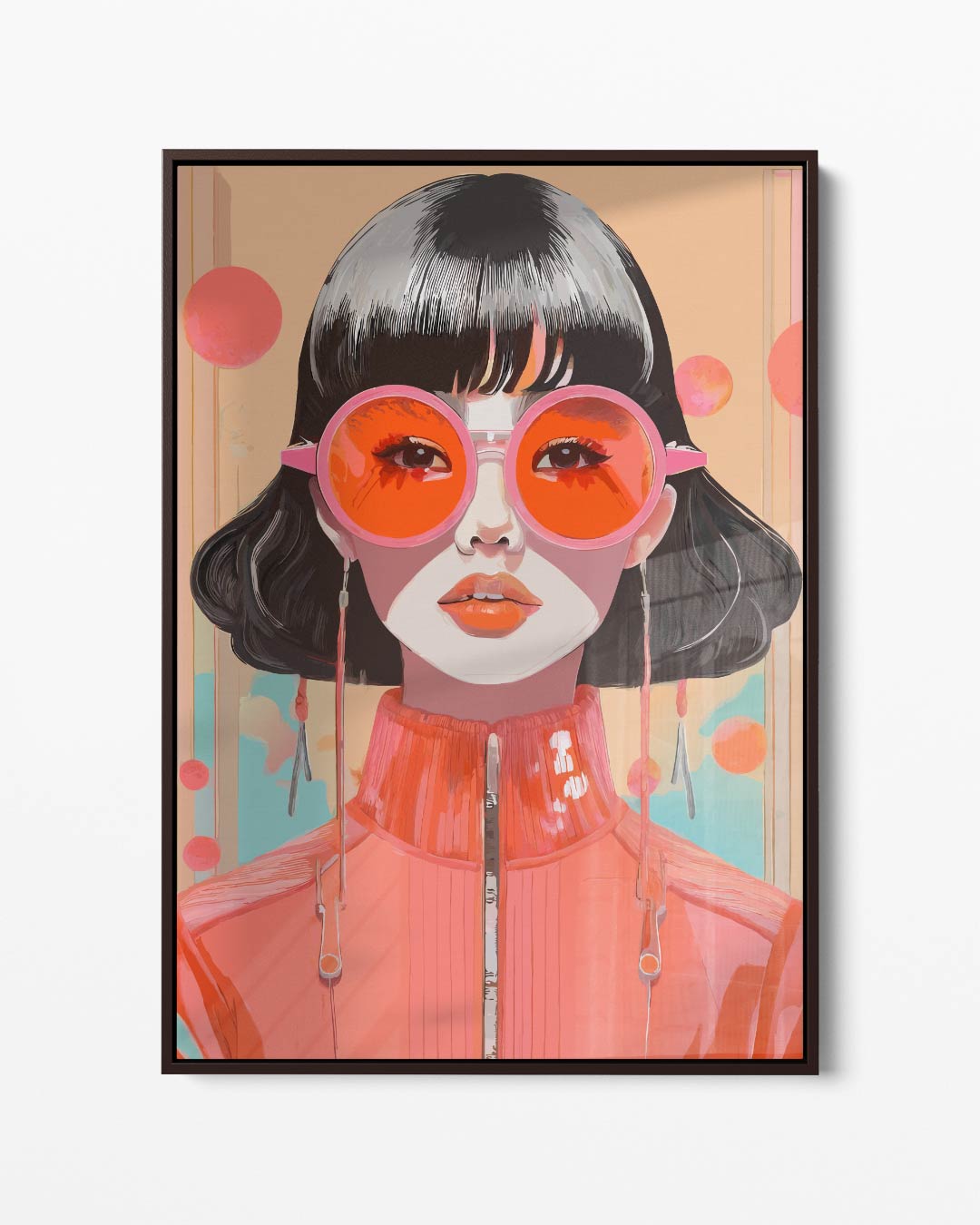 Retro Pop Art Portret Kunstwerk-canvas-dibond-plexiglas-wanddecoratie-WallArtistic