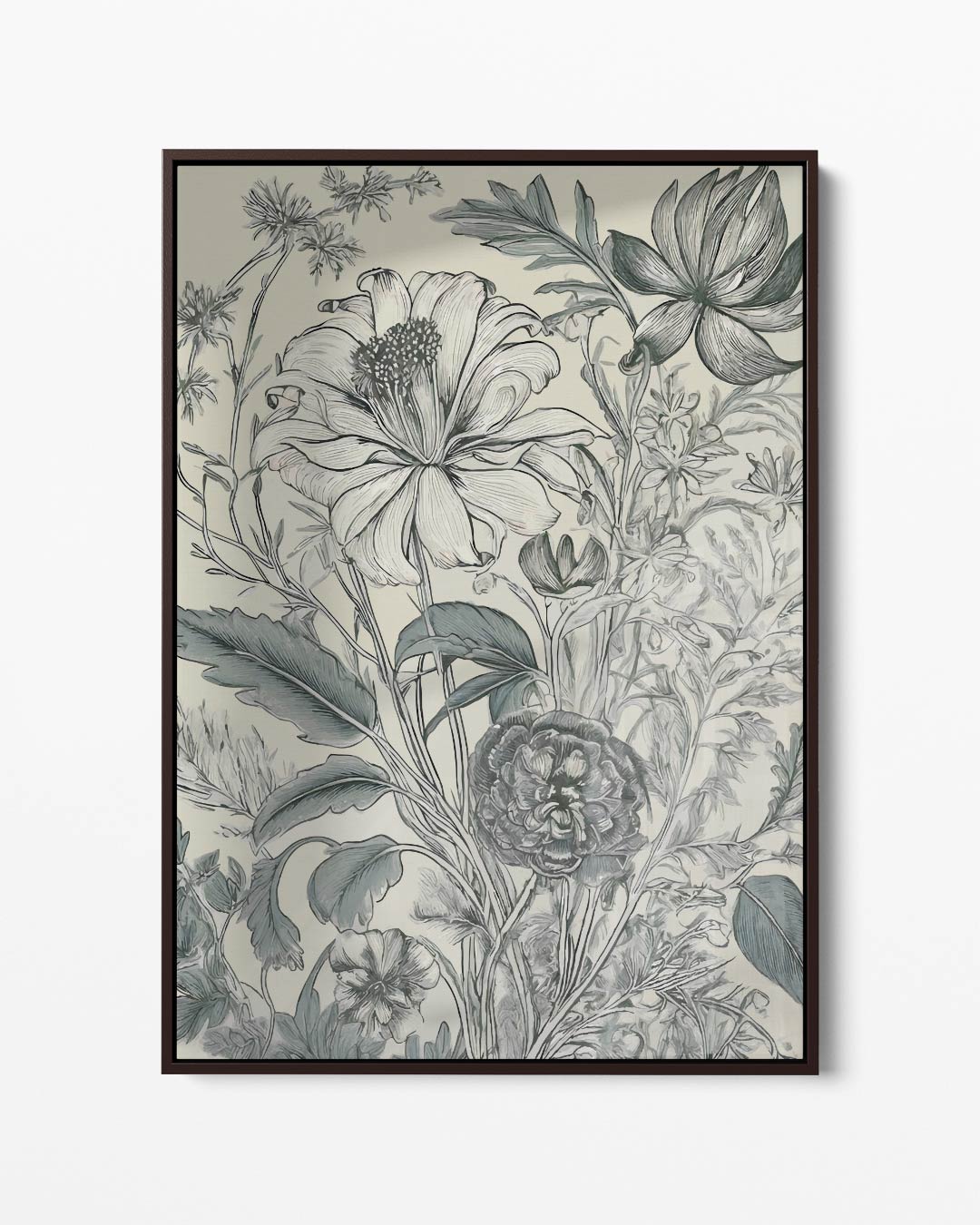 Botanische Bloementekening Kunstwerk-canvas-dibond-plexiglas-wanddecoratie-WallArtistic