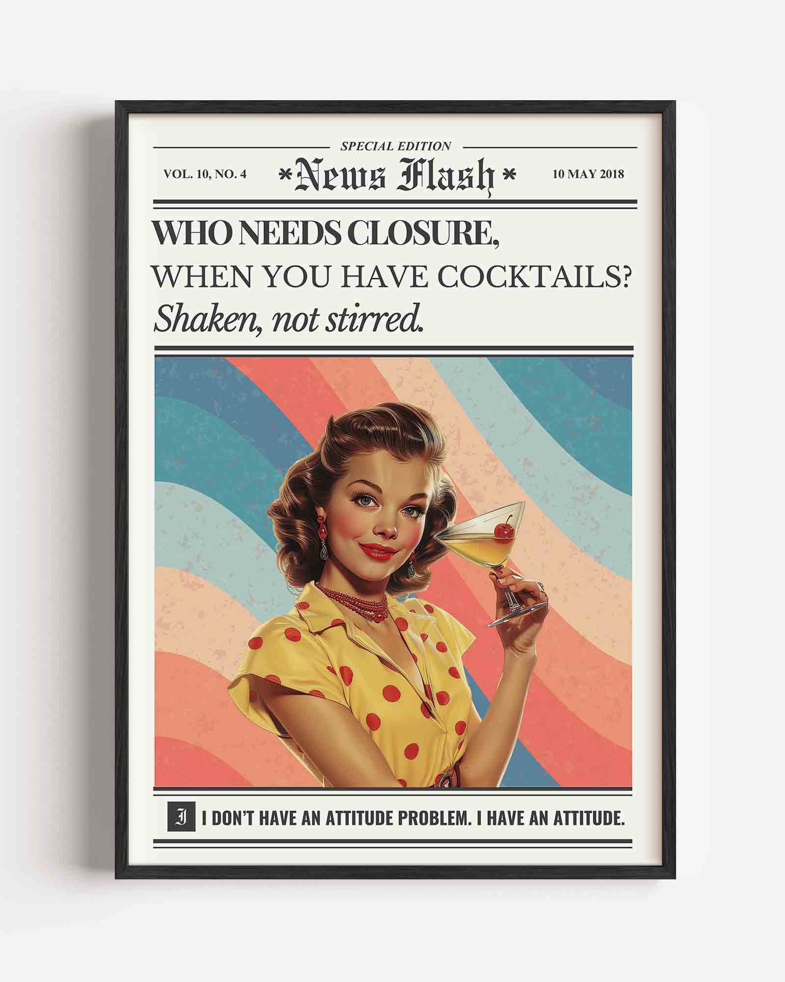 Cocktail dame Poster