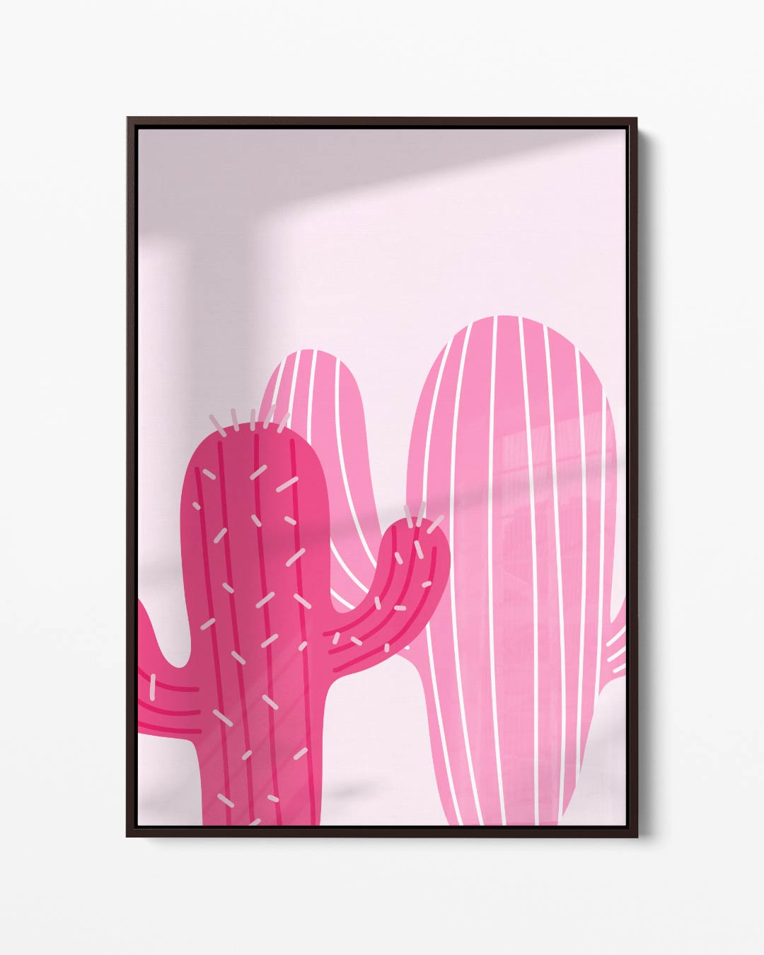 Roze Cactus Verbeelding Kunstwerk-canvas-dibond-plexiglas-wanddecoratie-WallArtistic