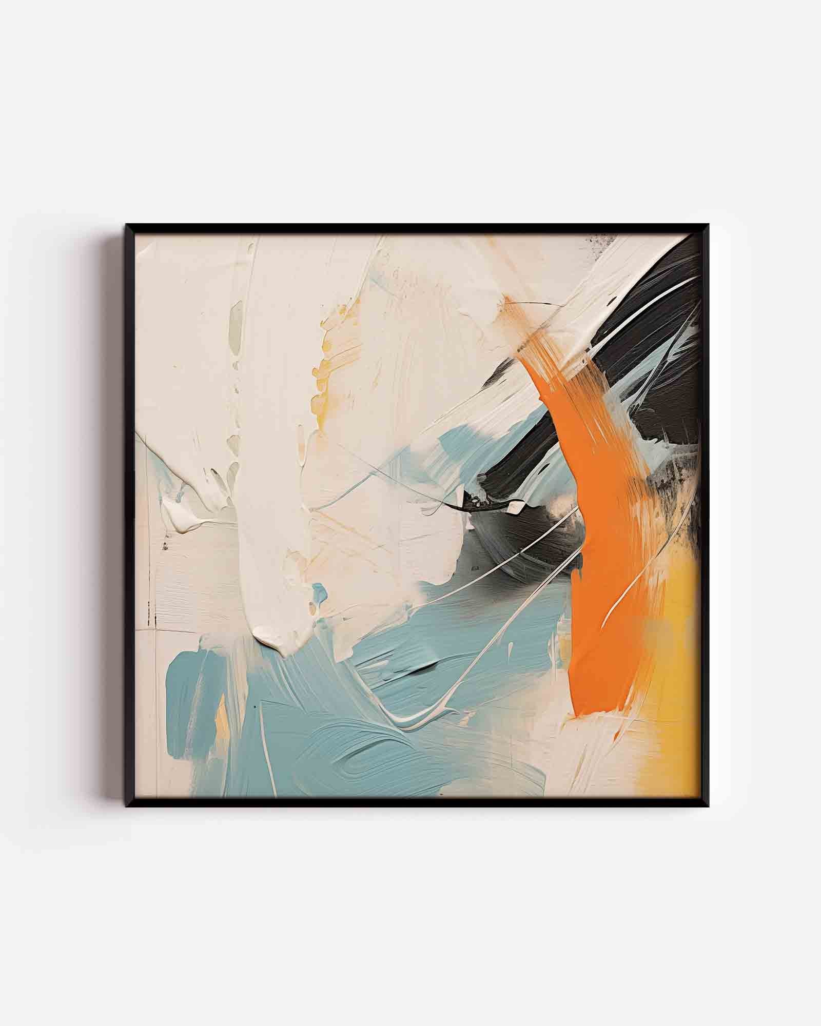 Abstracte penseelstreken Poster