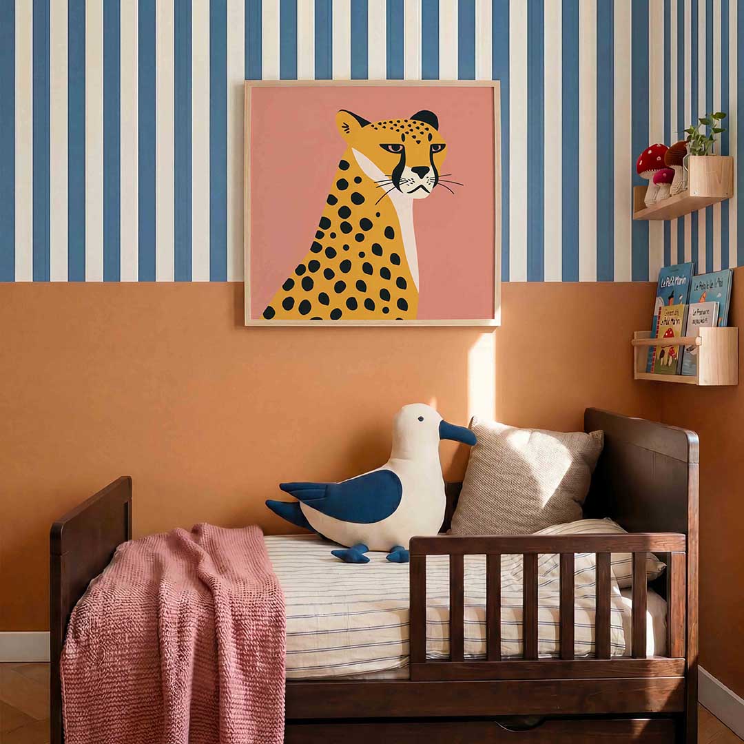Luipaard op roze Poster