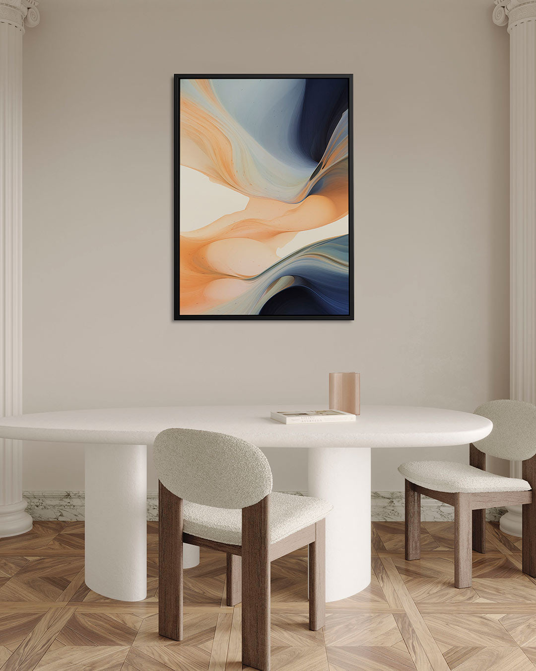 Vloeiende kleurencompositie Kunstwerk