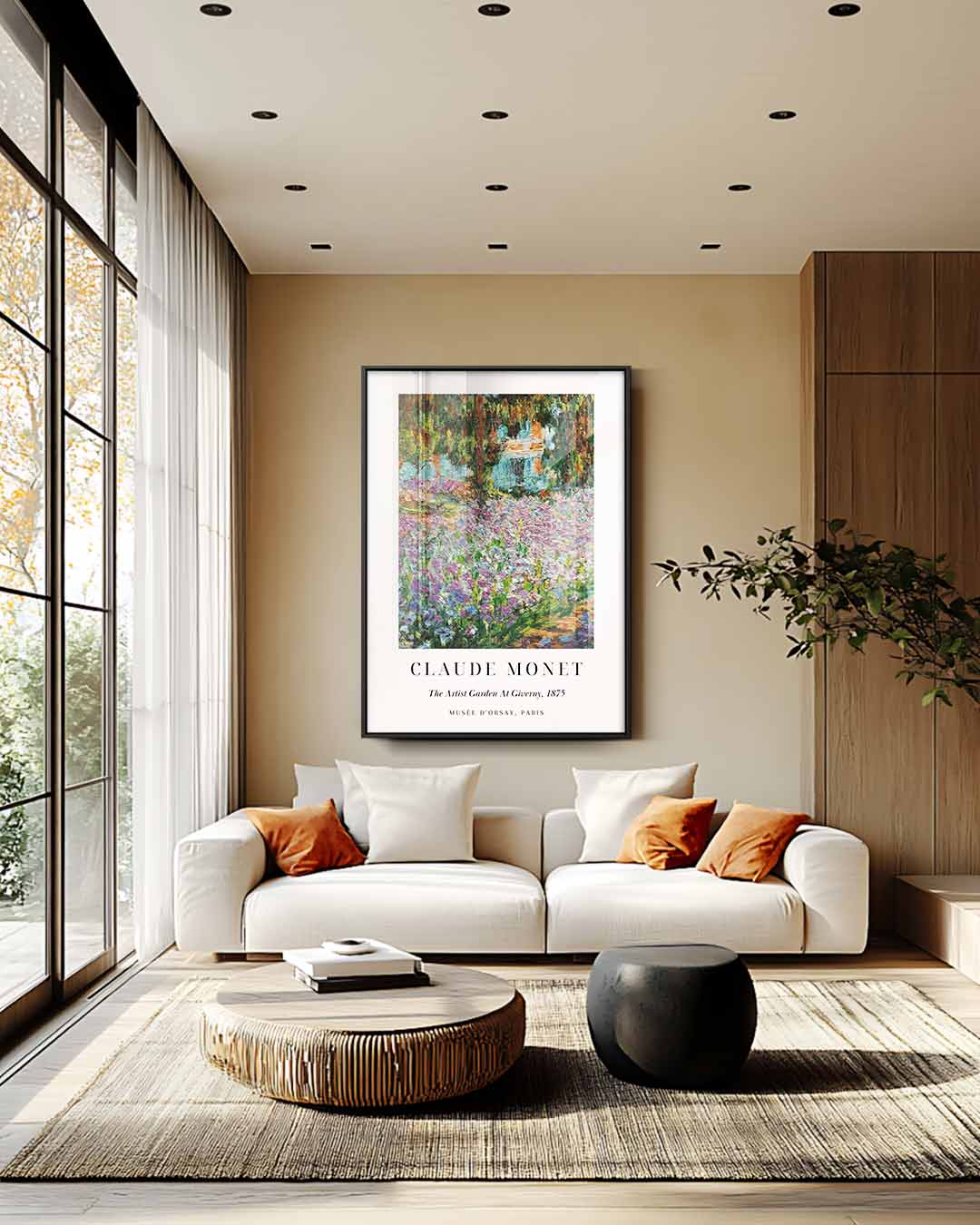 Impressionistisch Tuinlandschap Kunstwerk-canvas-dibond-plexiglas-wanddecoratie-WallArtistic