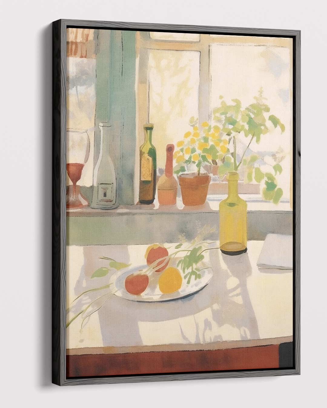 Zomers Stilleven bij het Raam Kunstwerk-canvas-dibond-plexiglas-wanddecoratie-WallArtistic