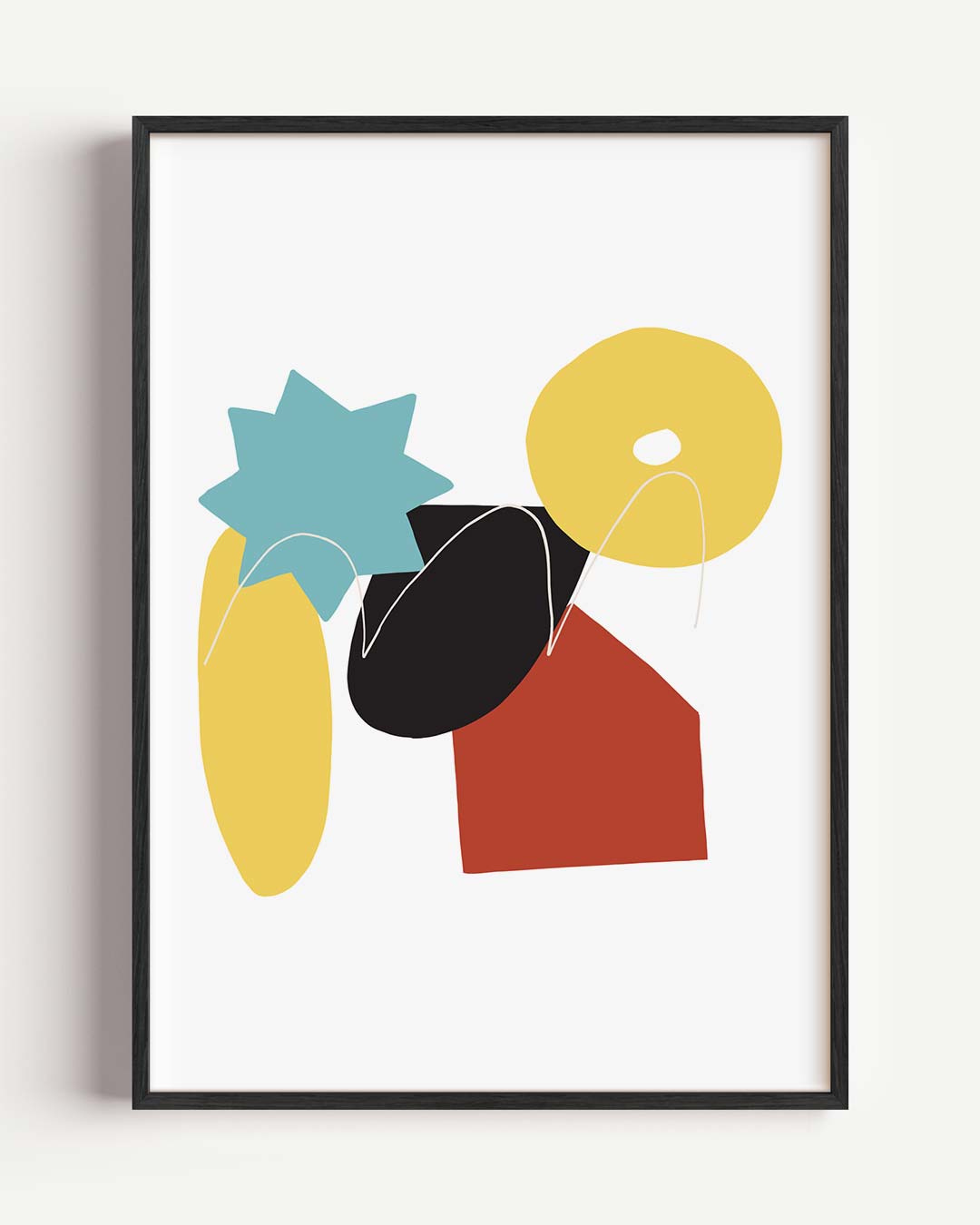 Vrolijke Geometrische Abstractie Poster