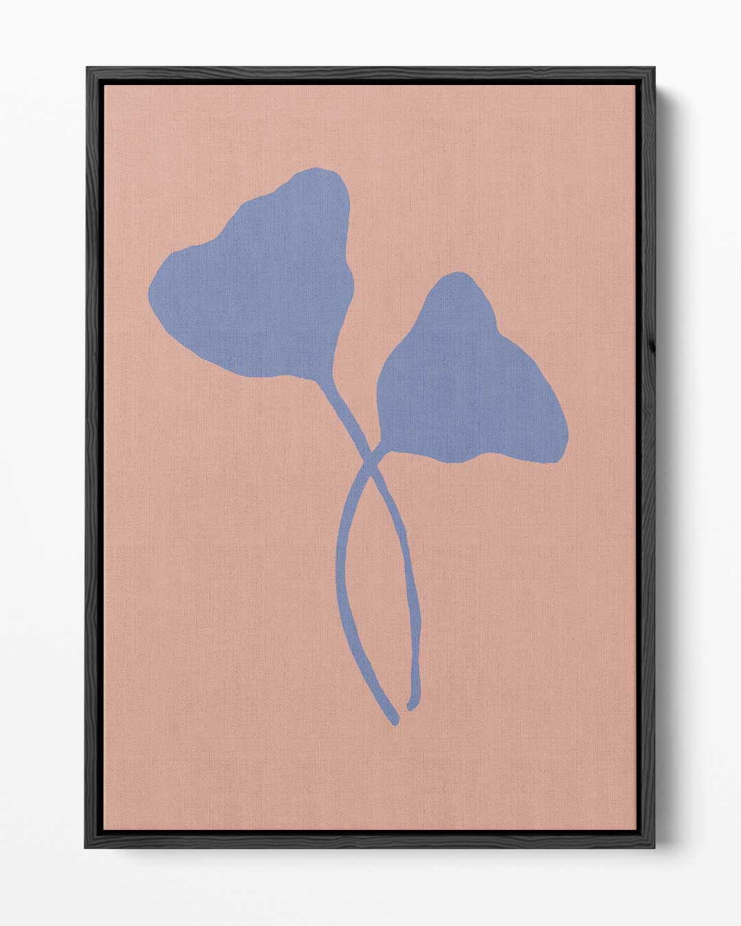 Abstracte Blauwe Blaadjes Kunstwerk-canvas-dibond-plexiglas-wanddecoratie-WallArtistic
