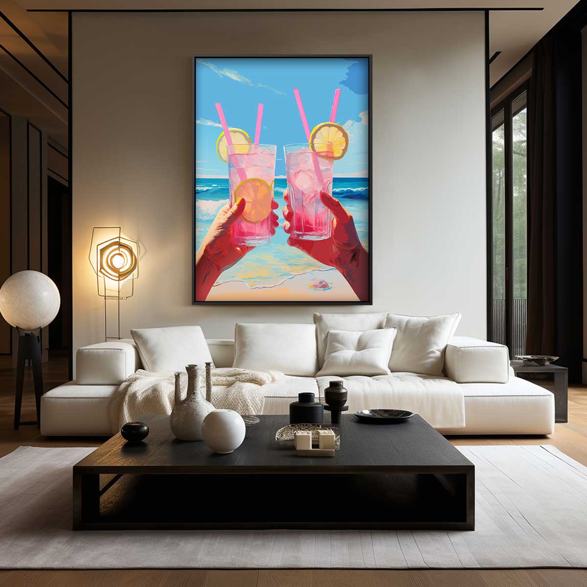 Zomerse Toast bij Zee Kunstwerk-canvas-dibond-plexiglas-wanddecoratie-WallArtistic