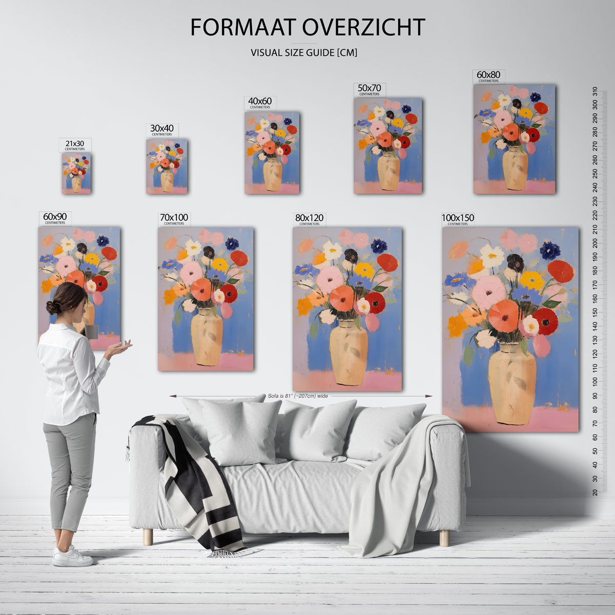 Bloemen in vaas Poster