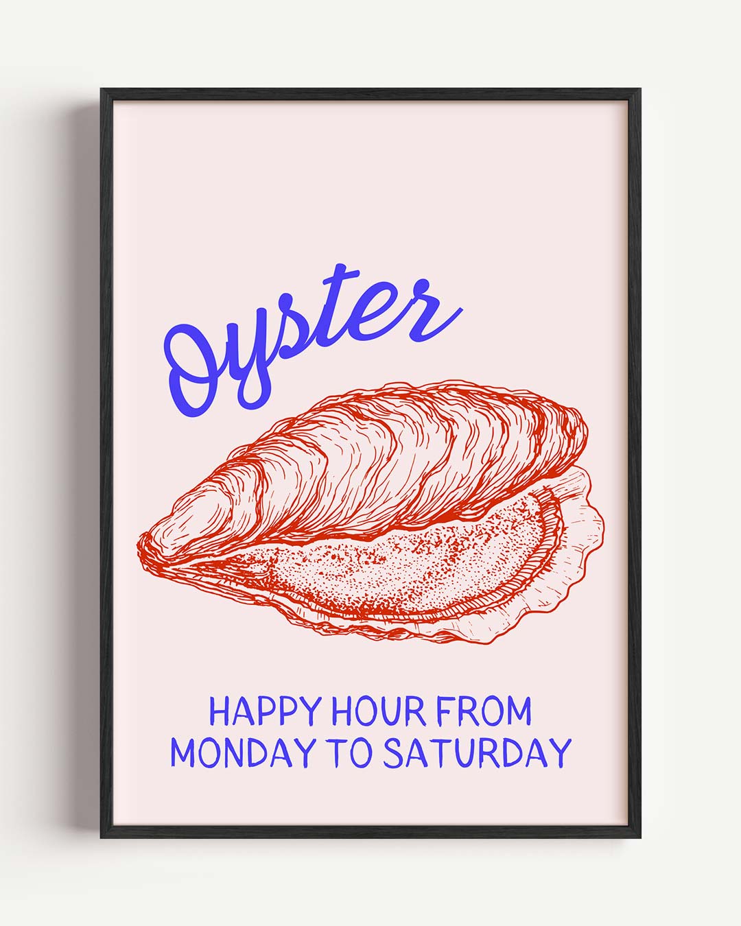 Stijlvolle Oester Happy Hour Poster